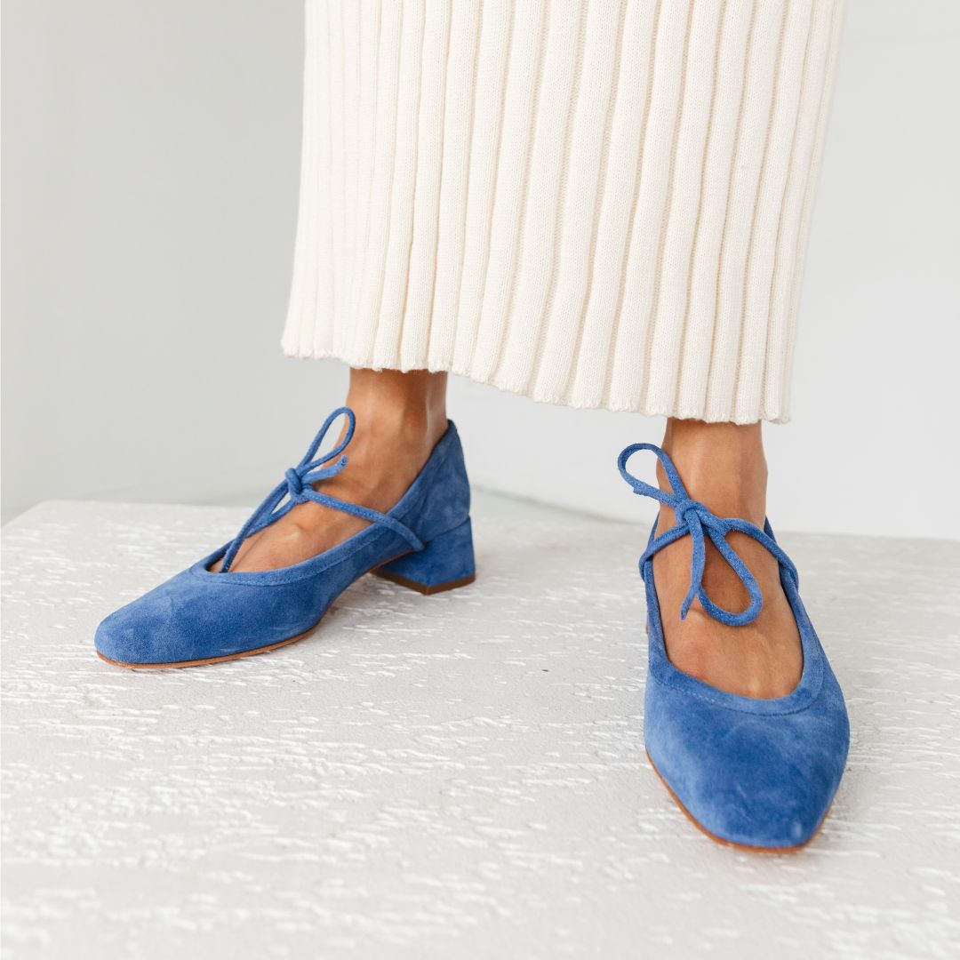 heeled ballet shoes