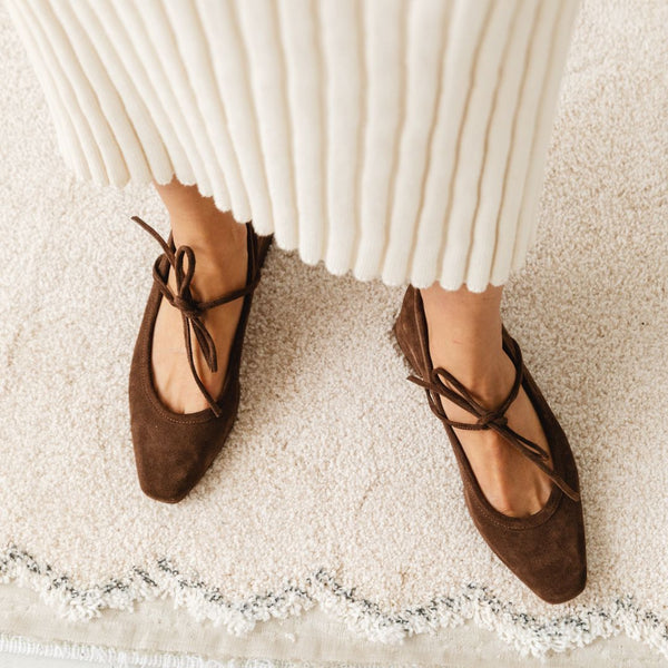 heeled ballet snipped square toe block heel bow tie chocolate brown suede fall pump