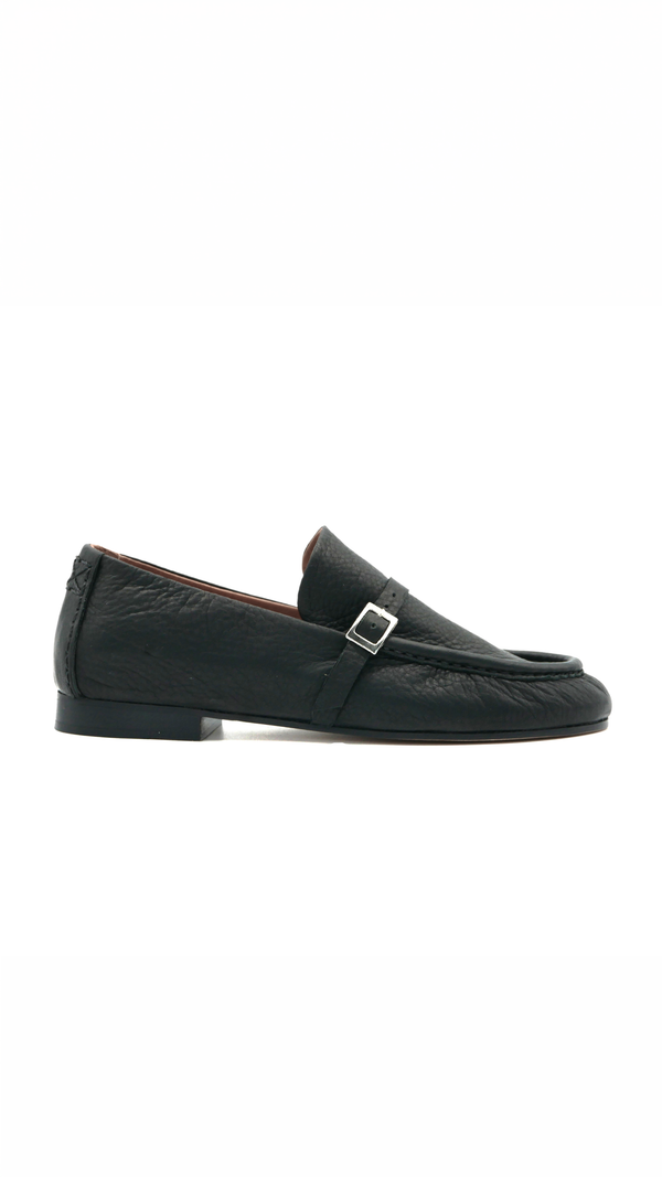 coast loafer slim vintage suede boat shoe moccasin black leather detail side