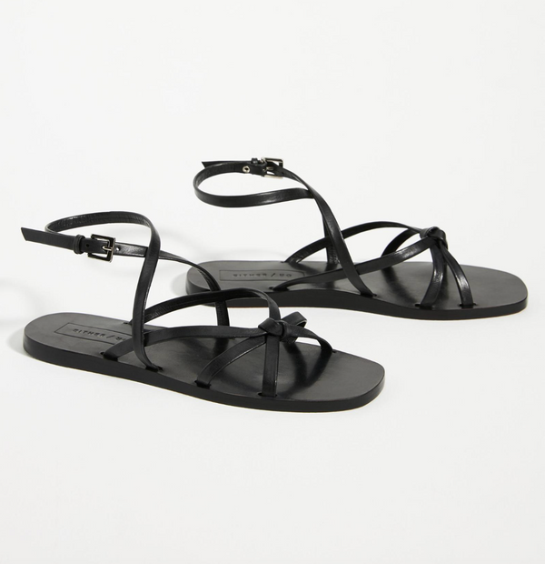 Black strappy dress leather wedding sandal minimalist ethical footwear. Black strappy dress leather wedding sandal minimalist ethical footwear.