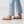 beaded footbed cork sandal with jasper beads in tan honey leather