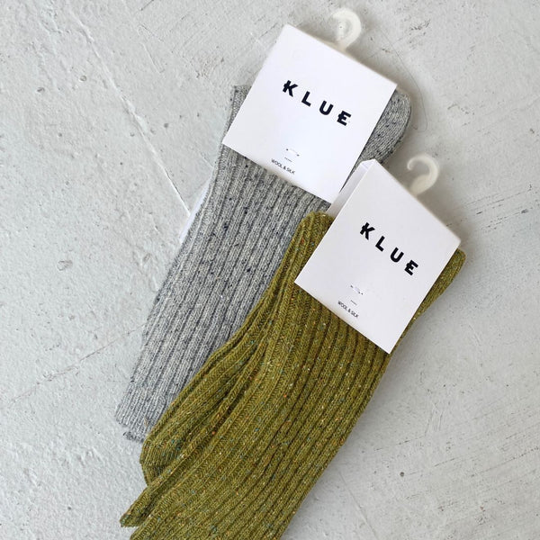 Silk Rib Sock [Grey]