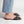 either or woven buckle slide sandal vintage handmade black dress event side view on foot