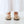 fisher low block heel buckle strap sandal comfortable metallic leather front view