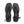 isla minimal leather thong flop flop sandal padded black