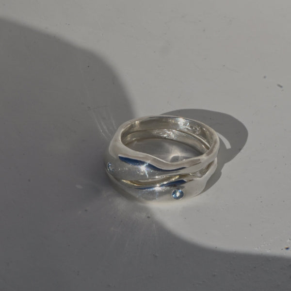 Ripple Ring [Blue Sapphire]