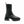 camp boot mid calf chunky lug sole modern combat black tumbled leather