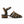fisher heel block sandal leopard calf hair with ankle strap