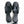demi lace up heel in black leather round toe block heel top view