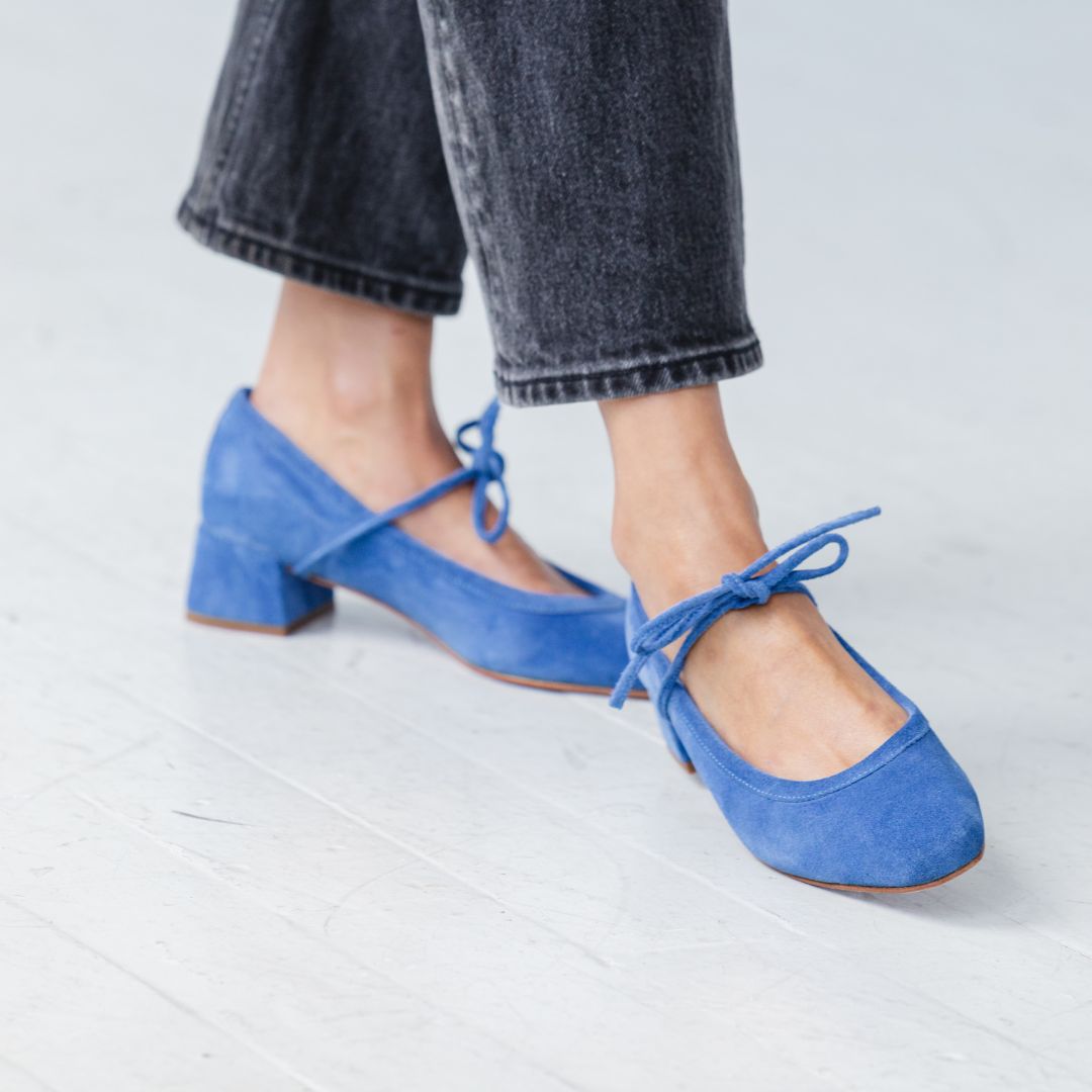 heeled ballet shoes