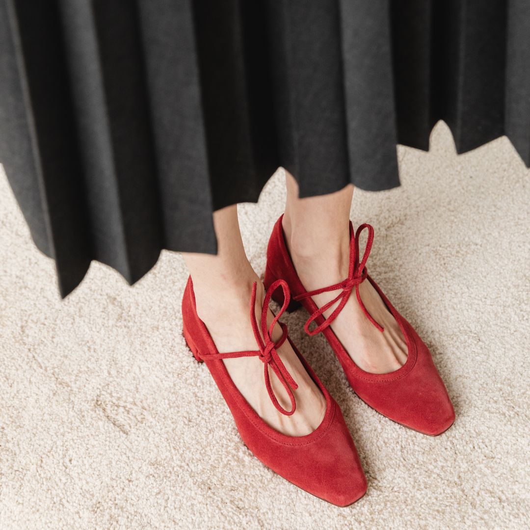 heeled ballet shoes