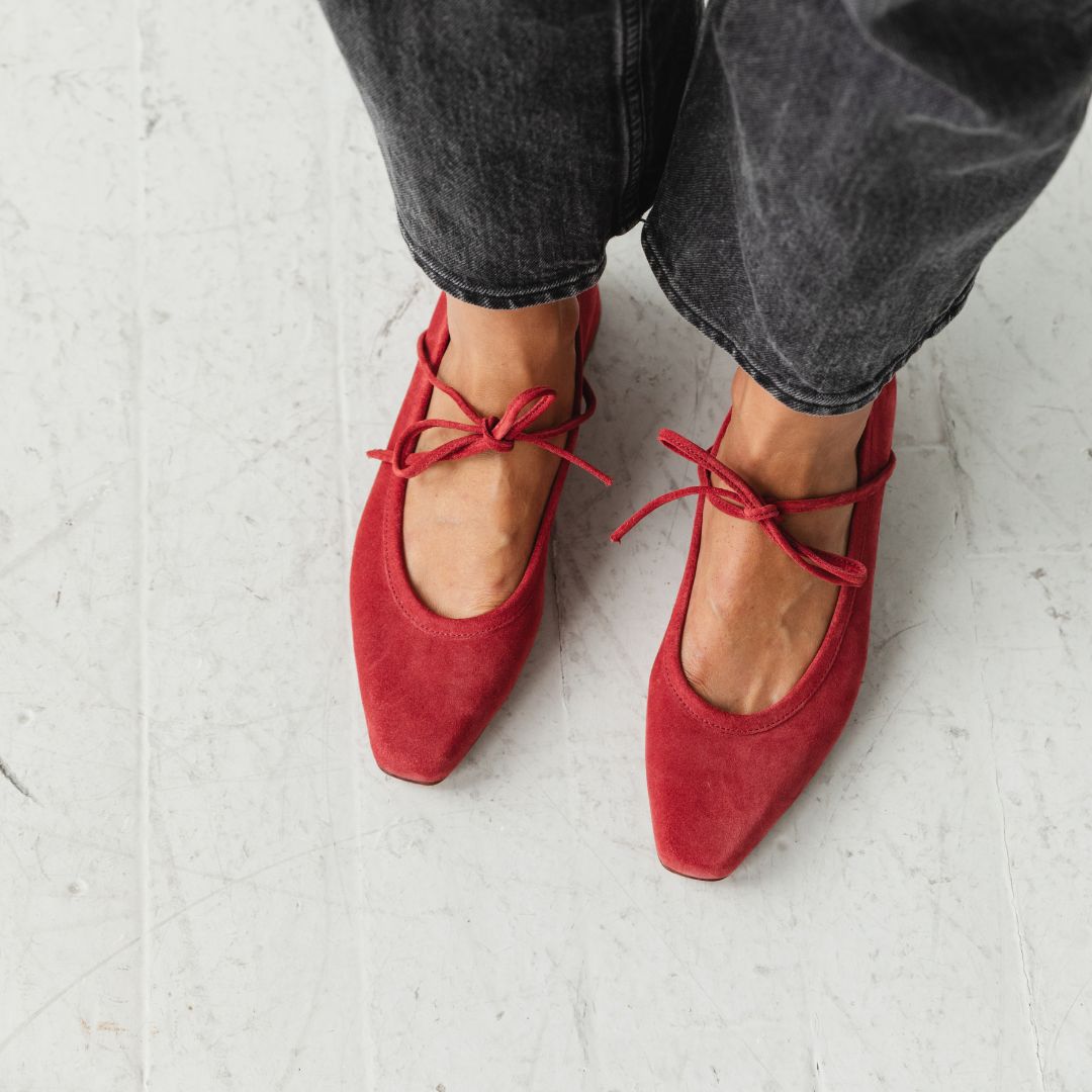 heeled ballet shoes