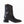 west boot taupe tumbled black leather block heel western square toe mid boot