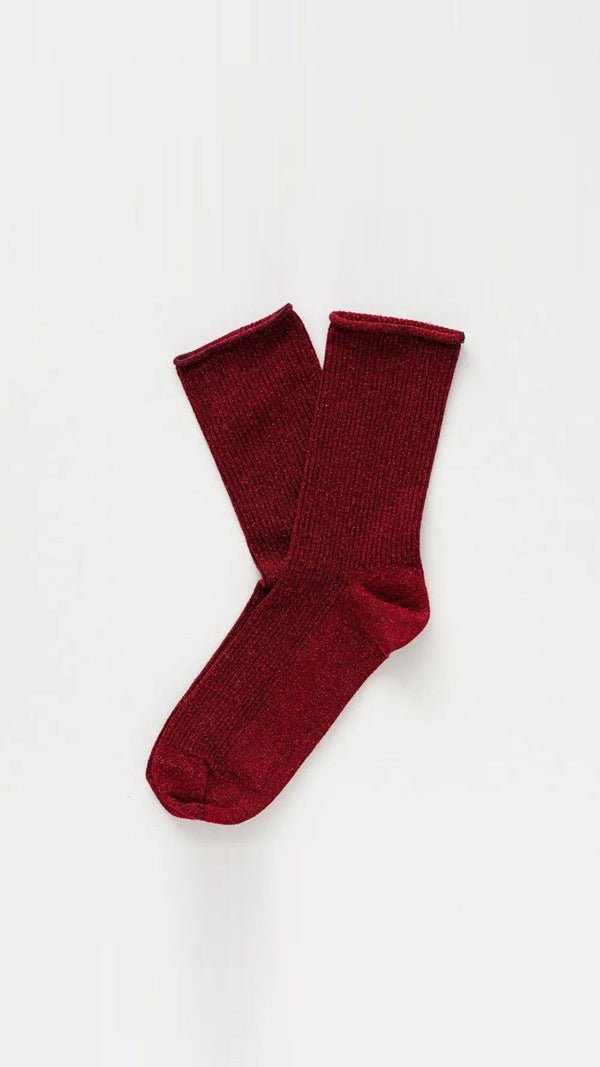 Loafer Sock [Red Lurex]