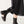 camp boot mid calf chunky lug sole modern combat black tumbled leather 90's