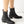 vintage chelsea pull on bootie italian full grain black polished leather pull tabs