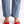 demi ballet flat red cherry comfy square toe with bow fron view on the foot