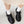 monk strap buckle platform chunky loafer in black full grain leather toe
