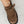 monk strap buckle platform chunky loafer in moss taupe suede toe detail