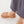 platform fisher tan miel leather sandal with buckle strap top view