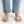 rattan sandal woven basketweave slide sandal in gold metallic front view