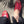 rattan sandal woven basketweave slide sandal in red leather on the foot top view