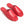 rattan sandal woven basketweave slide sandal in red leather square toe