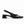 minimalist slingback block heeled pump in black italian leather 