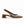 minimalist slingback block heeled pump in cacao leather side view