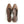 minimalist slingback block heeled pump in cacao leather top view