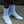 minimalist slingback block heeled pump in sky baby blue leather 90's heels cbk
