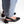 minimalist slingback block heeled pump in black italian leather side view