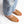 either or woven slide natural tan cognac honey leather handmade huarache slip on foot top view