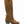 calf boot knee high tall polished italian full grain leather in tobacco tan suede