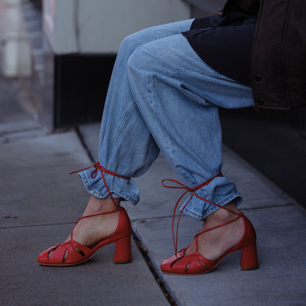 The Demi Lace Up [Red]