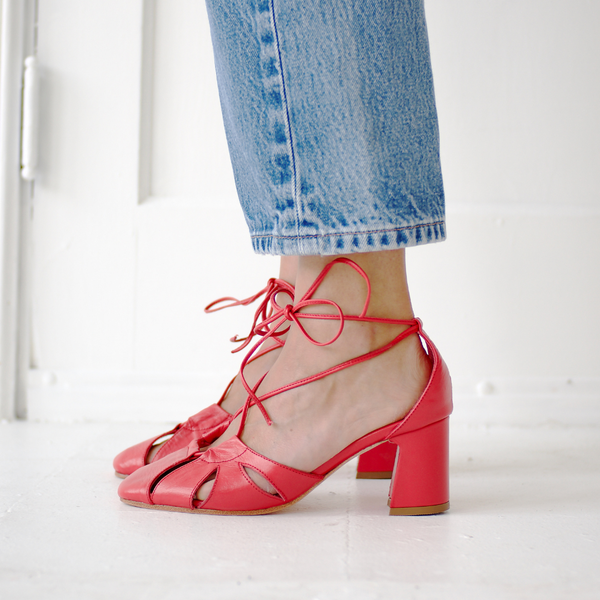 The Demi Lace Up [Red]
