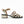 fisher low block heel buckle strap sandal comfortable metallic leather