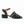 fisher low block heel leather ankle strap sandal black tumbled leather