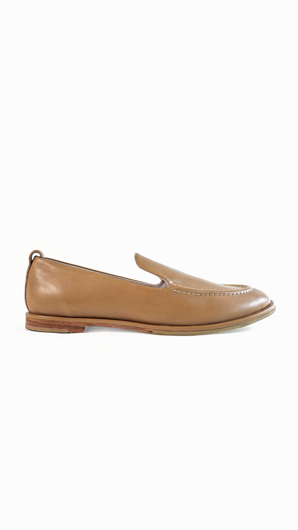 classic tan miel nude loafer slip on the row comfortable
