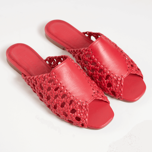 The Rattan Sandal [Red]