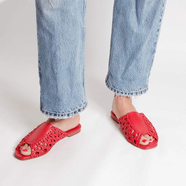 The Rattan Sandal [Red]