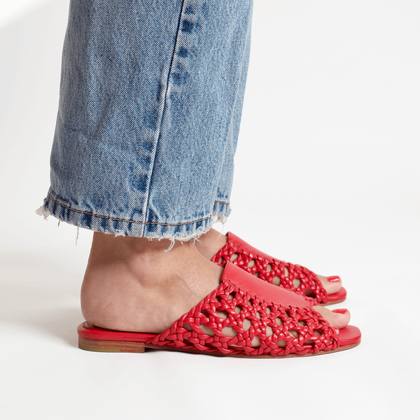 The Rattan Sandal [Red]