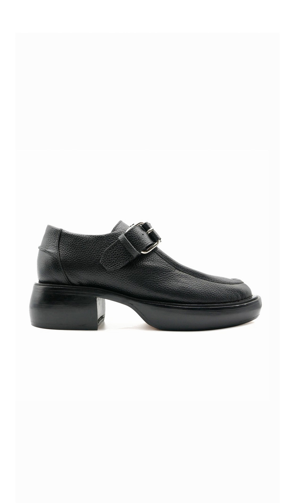 The Monk Loafer Black | Platform Buckle Loafer | EITHER/OR 