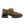 monk strap buckle platform chunky loafer in moss taupe suede