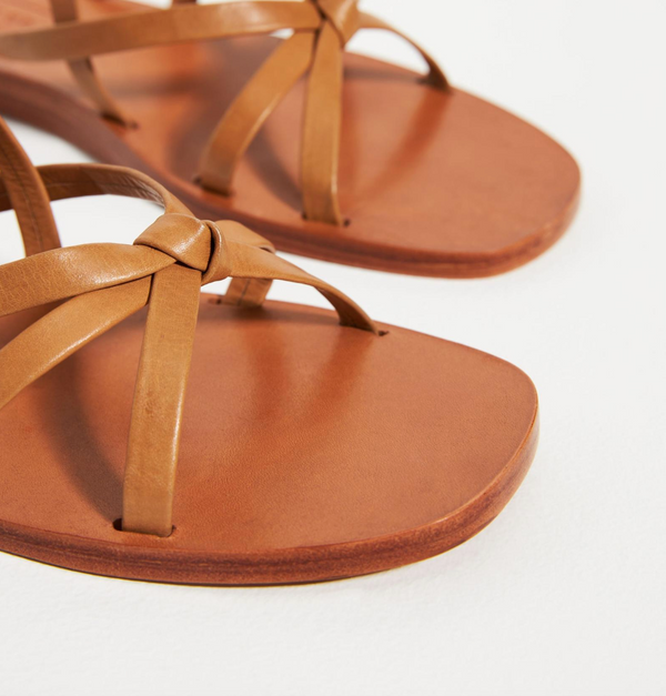 Black strappy dress leather wedding sandal minimalist ethical footwear. tan miel nude cognac natural